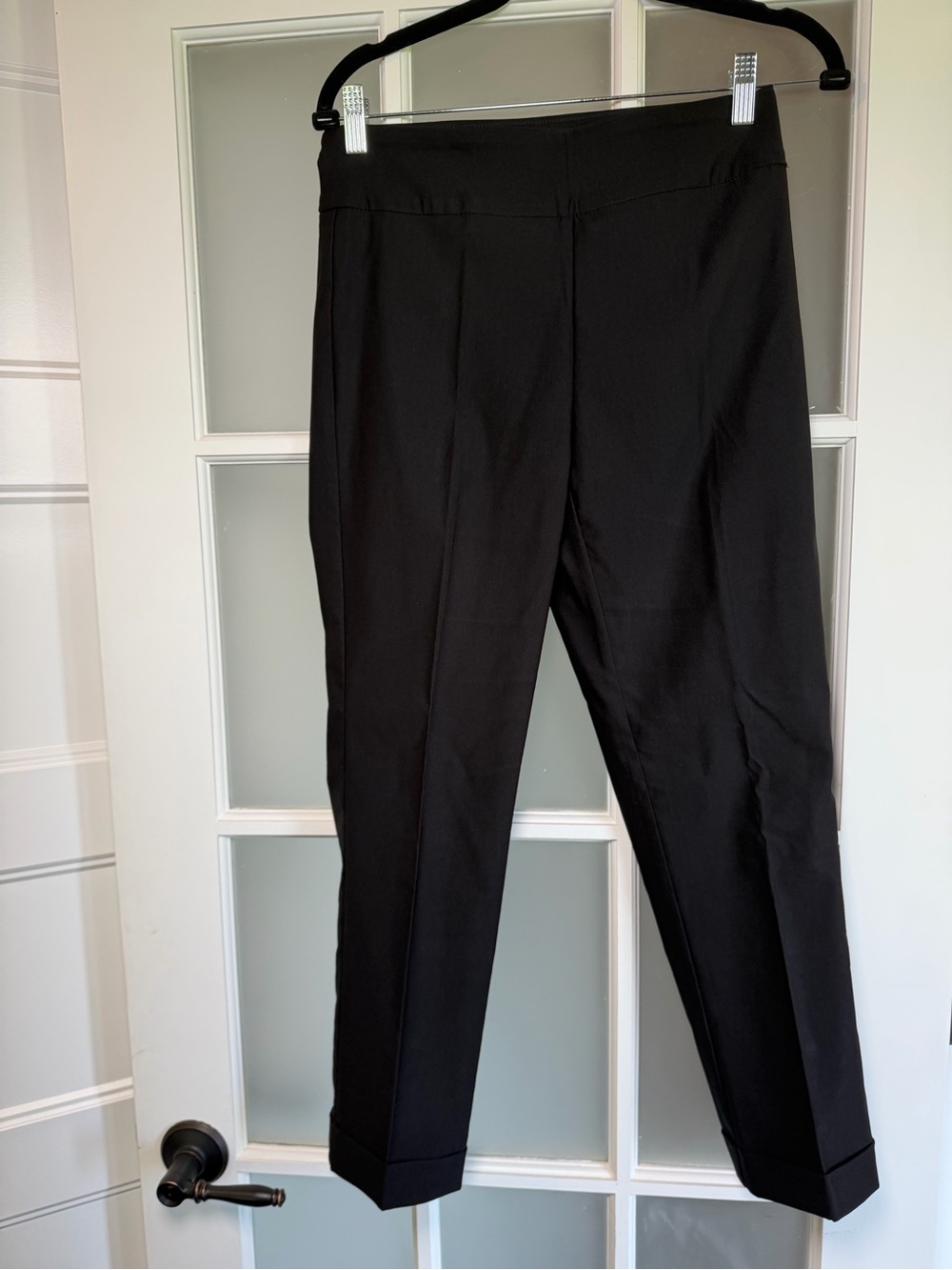Tribal Black Women's Tailored Ankle Pants, Pull On Stretch, Size 6